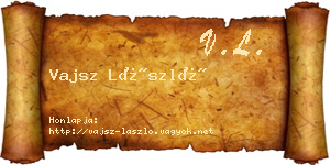 Vajsz László névjegykártya